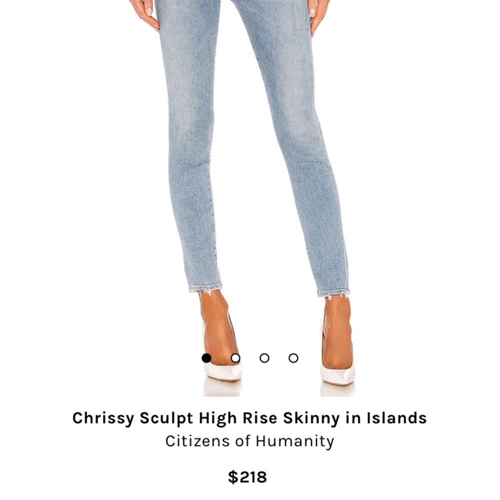 Citizens of Humanity light wash high rise skinny jeans